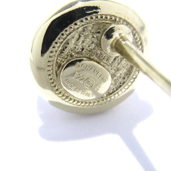 CHANEL Coco - White Gold Fake Pearl Hardware Earrings Gold hardware 742-072625 - Picture 6 of 7